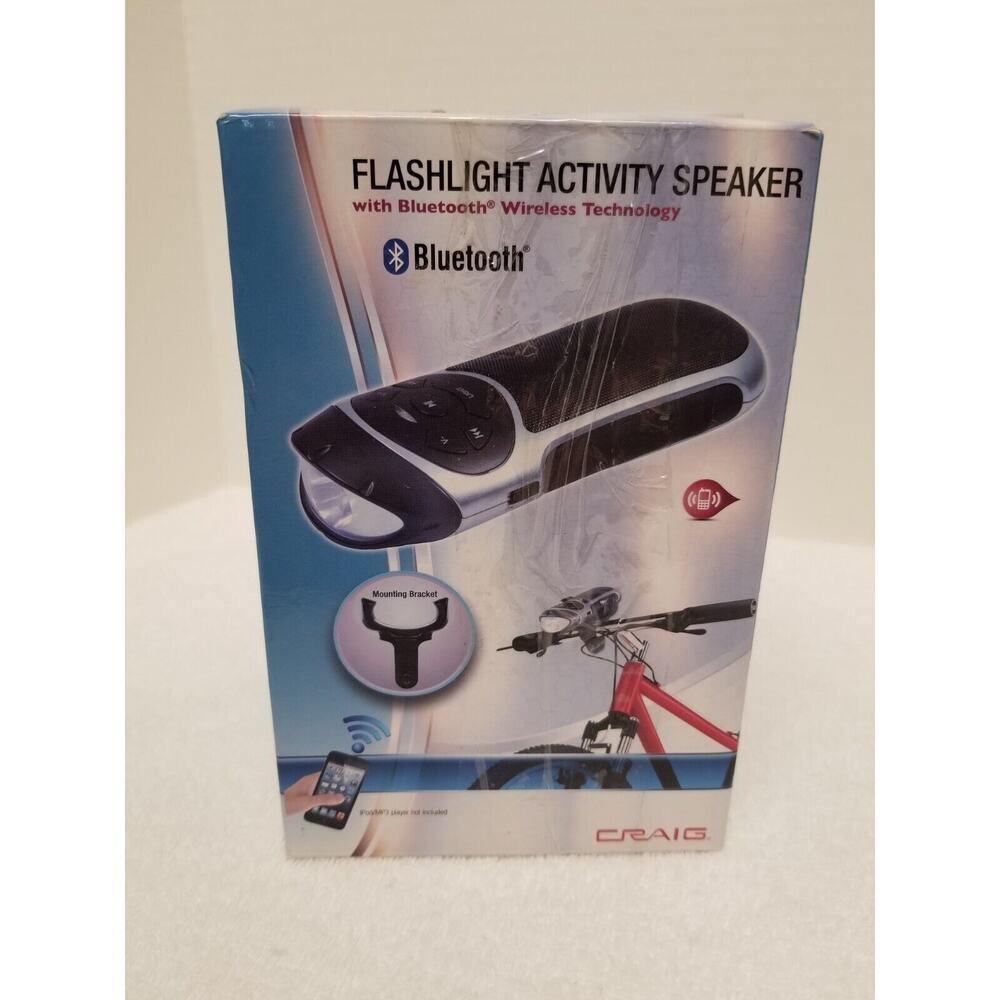 Craig Flashlight Activity Speaker With Bluetooth Wireless Tec With Mount Item258
